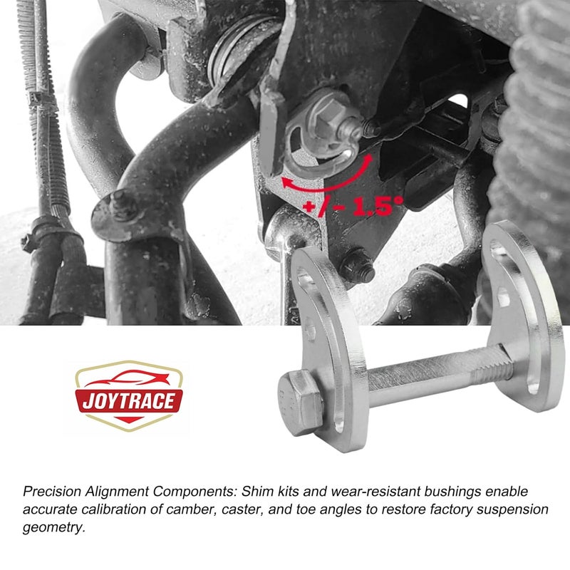 joytrace Camber Bolt Kit ±1.5° 2PCS Compatible With Chevy GMC1999-2023 Silverado Sierra 1500 2500 Escalade Colorado Avalanche Tahoe Yukon Camber Bolt Adjusting Kit Alignment Caster - Image 2